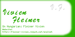 vivien fleiner business card